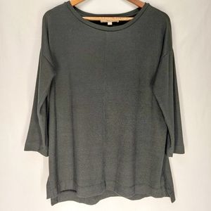Ann Taylor LOFT 3/4 Sleeve Black Light Sweater Sz M